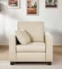 Bingo Fabric 1 Seater Sofa In Creamy Cashmere Colour