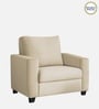 Bingo Fabric 1 Seater Sofa In Creamy Cashmere Colour