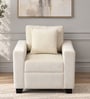 Bingo Fabric 1 Seater Sofa In Creamy Cashmere Colour