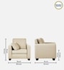 Bingo Fabric 1 Seater Sofa In Creamy Cashmere Colour