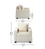 Bingo Fabric 1 Seater Sofa In Creamy Cashmere Colour