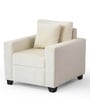 Bingo Fabric 1 Seater Sofa In Creamy Cashmere Colour