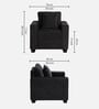 Bingo Fabric 1 Seater Sofa In Grey Colour Bingo Fabric 1 Seater Sofa In Grey Colour