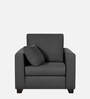 Bingo Fabric 1 Seater Sofa In Grey Colour