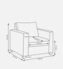 Bingo Fabric 1 Seater Sofa In Grey Colour