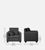 Bingo Fabric 1 Seater Sofa In Grey Colour
