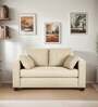 By Mintwud from Pepperfry Bingo Fabric 2 Seater Sofa In Cream Cashmere Colour