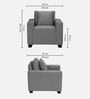 Bingo Velvet 1 Seater Sofa In Grey Colour