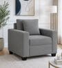 Bingo Velvet 1 Seater Sofa In Grey Colour