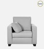 Bingo Velvet 1 Seater Sofa In Grey Colour
