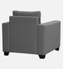 Bingo Velvet 1 Seater Sofa In Grey Colour
