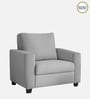 Bingo Velvet 1 Seater Sofa In Grey Colour