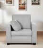 Bingo Velvet 1 Seater Sofa In Grey Colour