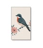Bird and Floral Canvas Set of 4 Canvas Wall Painting Black Frame