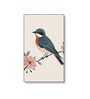 Bird and Floral Canvas Set of 4 Canvas Wall Painting Black Frame