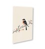 Bird and Floral Canvas Set of 4 Canvas Wall Painting White Frame