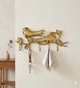 Golden Metal Handpainted Bird Key Holder