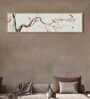 Bird On Branch Pink Floral Canvas Art Print