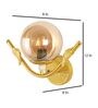 Bird Metal Novelty Wall Light (Gold)