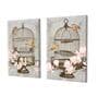 Bird Multicolour Synthetic Wood (Set of 2) Art Panels