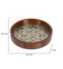 Birdcage Garden Round Wooden Tray   Vintage Floral Pattern- Small (1 Piece)
