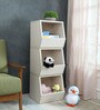 Birdport Kids 3 Tier Compact Book Shelf in Oak Colour