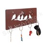 Birds Brown Engineered Wood 7 Hooks Key Holder