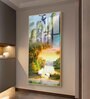 Birds in a Cascading Dream Glass Finish Vertical Wall Art