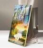 Birds in a Cascading Dream Glass Finish Vertical Wall Art
