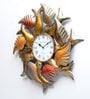 Birds Iron Clock In Copper