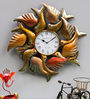 Birds Iron Clock In Copper