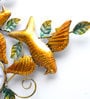 Birds Iron Clock In Orange