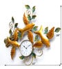 Birds Iron Clock In Orange
