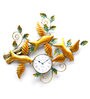 Birds Iron Clock In Orange