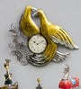 Birds Leaf Iron Clock In Gold