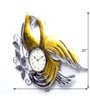 Birds Leaf Iron Clock In Gold