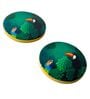 Birds of Feather Multicolour (4 x 4 Inches) Marble (Set of 2) Coasters