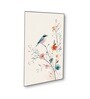 Bird Art Set of 4 Canvas Wall Painting Black Frame