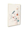 Bird Art Set of 4 Canvas Wall Painting Gold Frame