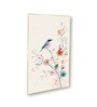 Bird Art Set of 4 Canvas Wall Painting Gold Frame