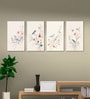 Bird Art Set of 4 Canvas Wall Painting Stretch Canvas Frame