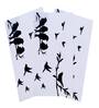 Set of 6 Black Birds on Branch Printed Placemats
