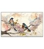 Birds On Stick Multicolour Canvas Art Print
