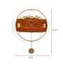 Birds Pendulum Brown & Gold Metal & Wood Wall Clock