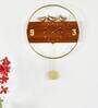 Birds Pendulum Brown & Gold Metal & Wood Wall Clock