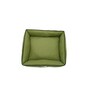 Birlu- Small Green Cotton Linen Bolstered Pet Bed