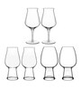Luigi Bormioli Collection Transparent  Glass 6 Pcs Ipa Beer Glasses,Wheat Beer Glasses With Universal Beer Tester Glasses