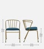 Birsa Metal Cafe Chair In Gold Finish
