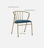 Birsa Metal Cafe Chair In Gold Finish