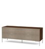 Birubao TV Console With Two Drawers In Dark Brown & White Finish